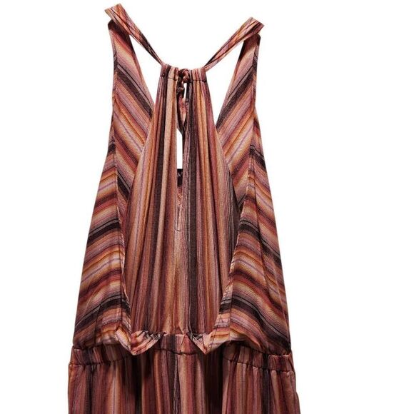 Wonderly Tie Waist T Back Jumpsuit striped rayon 1X new NWT - Picture 8 of 11